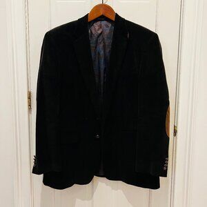 Lauren Ralph Laurel Black Corduroy Sport Coat Blazer Suit Jacket Men's Size 46 R